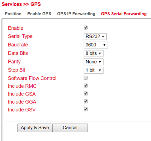 GPS Serial Forwarding