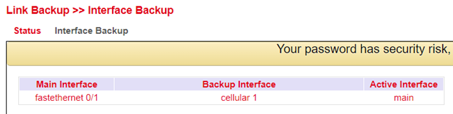 Interface Backup