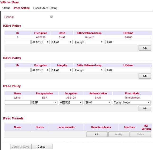 IPsec Setting