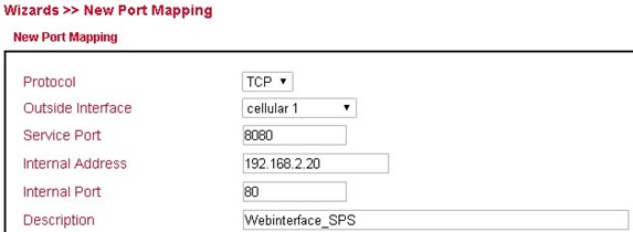 New Port Mapping