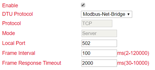 Modbus Net Bridge