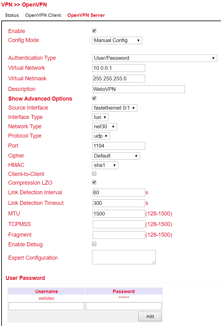 OpenVPN Server
