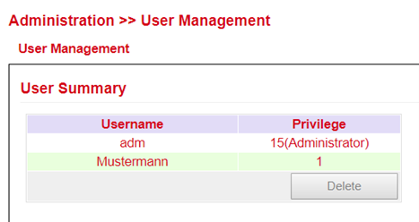 User Summary